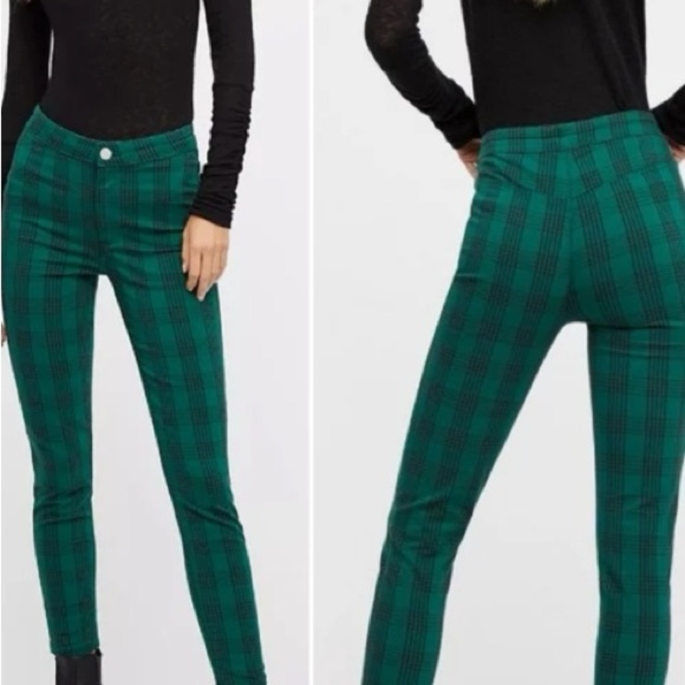 Free people | Plaid pants - Green